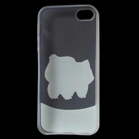 Coque iPhone 5/5S et SE Bulbizarre Vert Pokemon Transparente en silicone semi-rigide TPU