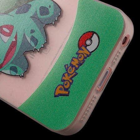 Coque iPhone 5/5S et SE Bulbizarre Vert Pokemon Transparente en silicone semi-rigide TPU