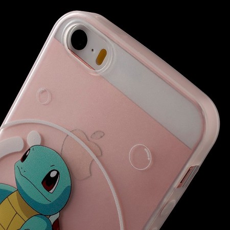 Coque iPhone 5/5S et SE Carapuce Bleu Pokemon Transparente en silicone semi-rigide TPU