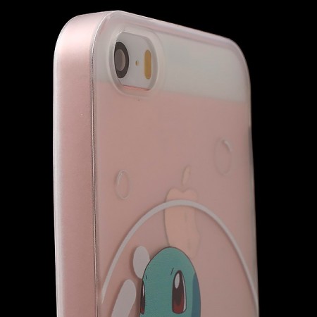 Coque iPhone 5/5S et SE Carapuce Bleu Pokemon Transparente en silicone semi-rigide TPU