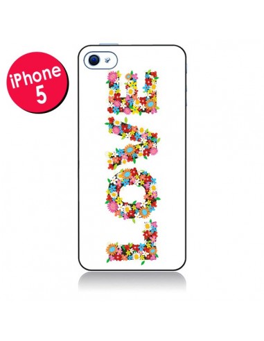 Coque Love Fleurs et Russel pour iPhone 5 - Nico