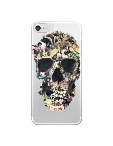 Coque iPhone 7/8 et SE 2020 Skull Vintage Tête de Mort Transparente - Ali Gulec