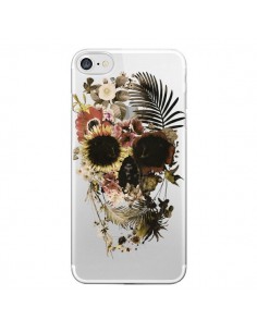 Coque iPhone 7/8 et SE 2020 Garden Skull Tête de Mort...