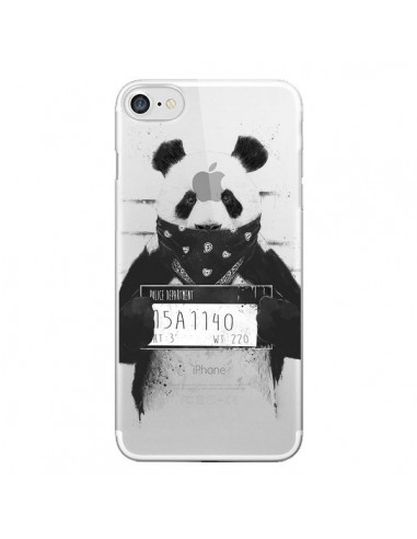 Coque iPhone 7/8 et SE 2020 Bad Panda Transparente - Balazs Solti