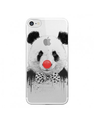 Coque iPhone 7/8 et SE 2020 Clown Panda Transparente - Balazs Solti
