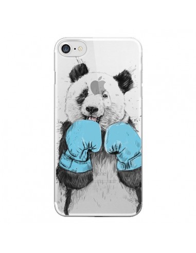 Coque iPhone 7/8 et SE 2020 Winner Panda Gagnant Transparente - Balazs Solti