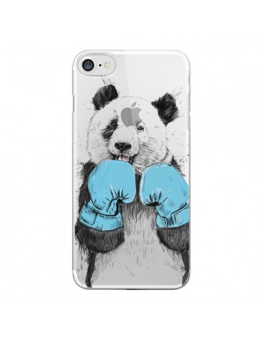 Coque iPhone 7/8 et SE 2020 Winner Panda Gagnant Transparente - Balazs Solti