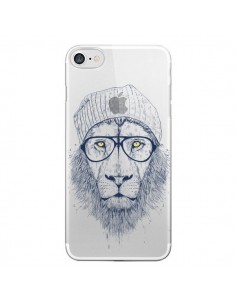Coque iPhone 7/8 et SE 2020 Cool Lion Swag Lunettes...