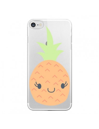 Coque iPhone 7/8 et SE 2020 Ananas Pineapple Fruit Transparente - Claudia Ramos