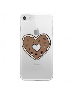 Coque iPhone 7/8 et SE 2020 Donuts Heart Coeur Chocolat...