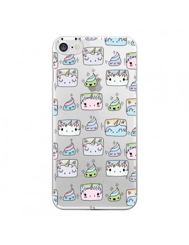 Coque iPhone 7/8 et SE 2020 Licorne Unicorn Cute Swag Transparente - Claudia Ramos