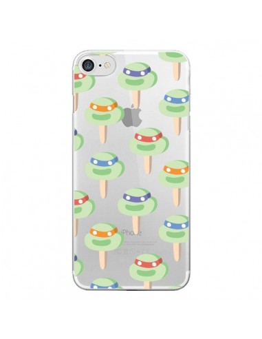 Coque iPhone 7/8 et SE 2020 Tortues Ninja Tortle Transparente - Claudia Ramos