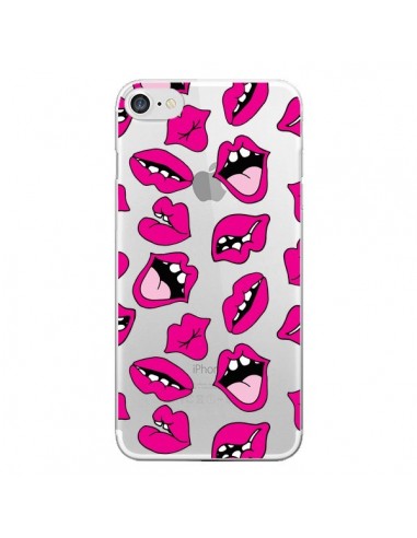 Coque iPhone 7/8 et SE 2020 Lèvres Lips Bouche Kiss Transparente - Claudia Ramos