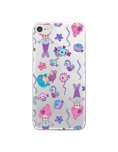 Coque iPhone 7/8 et SE 2020 Mermaid Petite Sirene Ocean...