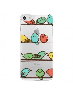 Coque iPhone 7/8 et SE 2020 Oiseaux Birds Transparente -...