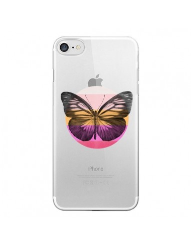 Coque iPhone 7/8 et SE 2020 Papillon Butterfly Transparente - Eric Fan