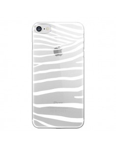 Coque iPhone 7/8 et SE 2020 Zebre Zebra Blanc...