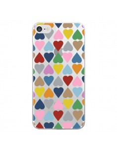 Coque iPhone 7/8 et SE 2020 Coeurs Heart Couleur...