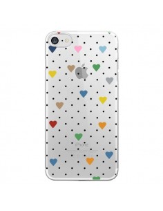 Coque iPhone 7/8 et SE 2020 Point Coeur Coloré Pin Point...