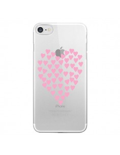 Coque iPhone 7/8 et SE 2020 Coeurs Heart Love Rose Pink...