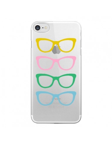 Coque iPhone 7/8 et SE 2020 Sunglasses Lunettes Soleil Couleur Transparente - Project M