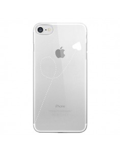Coque iPhone 7/8 et SE 2020 Travel to your Heart Blanc...