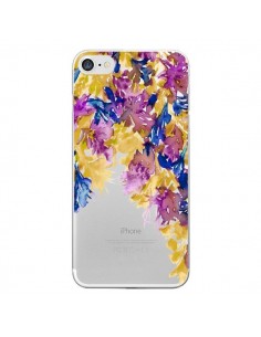 Coque iPhone 7/8 et SE 2020 Cascade Florale Transparente...