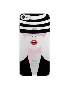 Coque iPhone 7/8 et SE 2020 Femme Chapeau Hat Lady...