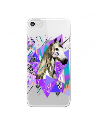 Coque iPhone 7/8 et SE 2020 Licorne Unicorn Azteque Transparente - Kris Tate