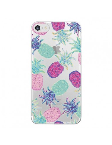 Coque iPhone 7/8 et SE 2020 Ananas Pineapple Fruit Ete Summer Transparente - Lisa Argyropoulos