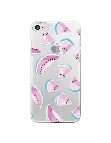 Coque iPhone 7/8 et SE 2020 Pasteque Watermelon Fruit Ete Summer Transparente - Lisa Argyropoulos