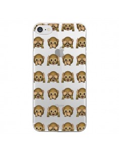 Coque iPhone 7/8 et SE 2020 Singe Monkey Emoticone Emoji...