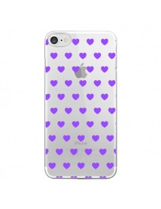 Coque iPhone 7/8 et SE 2020 Coeur Heart Love Amour Violet...