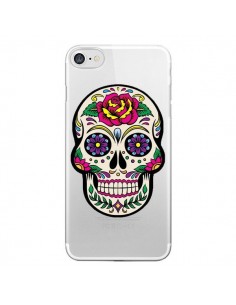Coque iPhone 7/8 et SE 2020 Tête de Mort Mexicaine Fleurs...