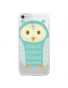 Coque iPhone 7/8 et SE 2020 Hibou Owl Transparente -...