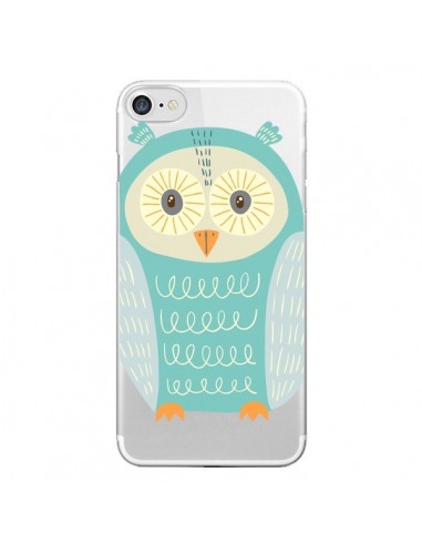 Coque iPhone 7/8 et SE 2020 Hibou Owl Transparente - Petit Griffin