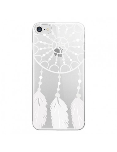 Coque iPhone 7/8 et SE 2020 Attrape Rêves Blanc Dreamcatcher Transparente - Petit Griffin