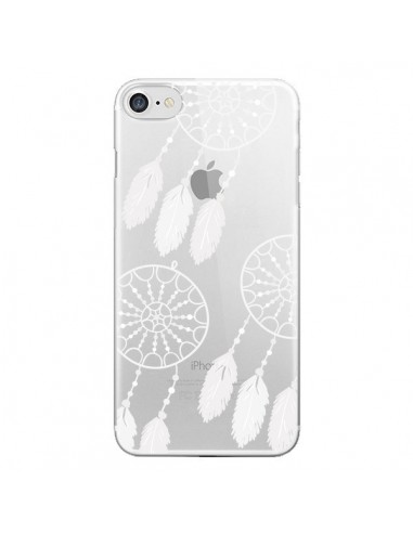 Coque iPhone 7/8 et SE 2020 Attrape Rêves Blanc Dreamcatcher Triple Transparente - Petit Griffin