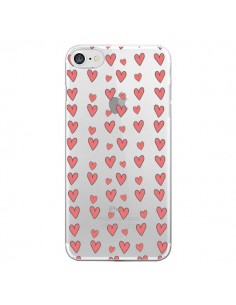 Coque iPhone 7/8 et SE 2020 Coeurs Heart Love Amour Rouge...