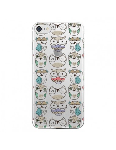 Coque iPhone 7/8 et SE 2020 Chouettes Owl Hibou Transparente - Maria Jose Da Luz