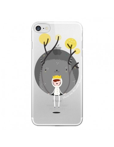 Coque iPhone 7/8 et SE 2020 Monstre Princesse Transparente - Maria Jose Da Luz