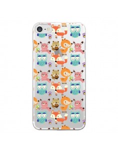 Coque iPhone 7/8 et SE 2020 Renard Ecureuil Lapin Hibou...
