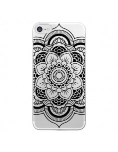 Coque iPhone 7/8 et SE 2020 Mandala Noir Azteque...