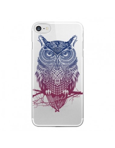 Coque iPhone 7/8 et SE 2020 Hibou Chouette Owl Transparente - Rachel Caldwell