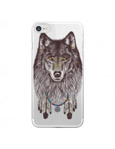 Coque iPhone 7/8 et SE 2020 Loup Wolf Attrape Reves...