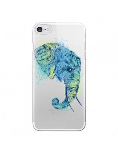 Coque iPhone 7/8 et SE 2020 Elephant Elefant Transparente - Rachel Caldwell