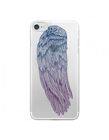 Coque iPhone 7/8 et SE 2020 Ailes d'Ange Angel Wings Transparente - Rachel Caldwell