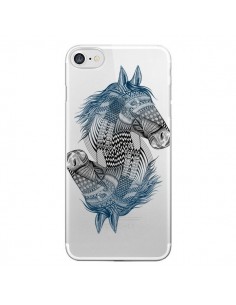 Coque iPhone 7/8 et SE 2020 Cheval Horse Double...