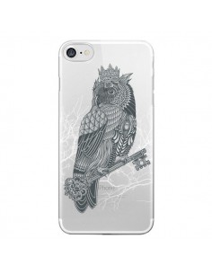 Coque iPhone 7/8 et SE 2020 Owl King Chouette Hibou Roi...