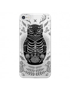 Coque iPhone 7/8 et SE 2020 Owl Chouette Hibou Squelette...